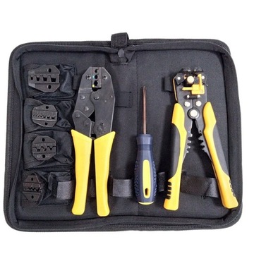 ZACISKARKA PRASKA KABLI TULEJEK KONEKTORÓW KOŃCÓWEK ZESTAW 5 MATRYC