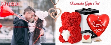 MIŚ z RÓŻ DUŻY Z PŁATKÓW RÓŻ PREZENT DZIEŃ KOBIET ROSE BEAR RÓŻ