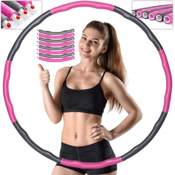 HULA HOOP ODCHUDZAJĄCY z WYPUSTKAMI SKŁADANY PIANKOWE MASAŻER SMART FITNESS