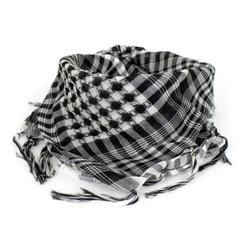 CHUSTA ARAFATKA MODNA SZAL APASZKA BIAŁO CZARNA