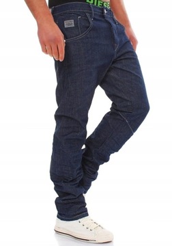 Jack Jones Męskie Granatowe Sztywne Jeansy Casual Vintage Old 33/30