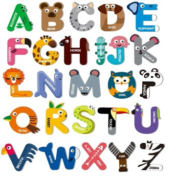 БОЛЬШИЕ МАГНИТЫ НА ХОЛОДИЛЬНИК АЛФАВИТНЫЕ УЗОРЫ ЖИВОТНЫЕ 26шт.