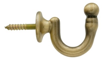 Mini hak haczyk do upinania zasłon ANTYK MOSIĄDZ