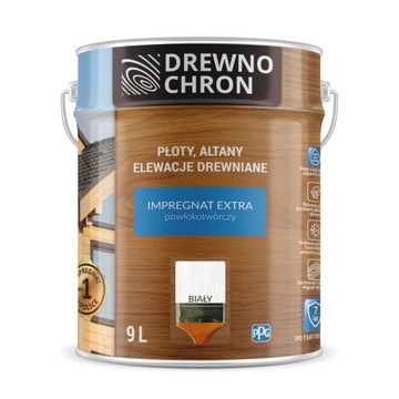Impregnat Extra Powłokotwórczy Biały 9L Drewnochro