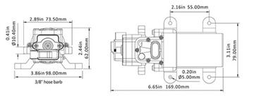 ВОДЯНОЙ НАСОС ДАВЛЕНИЯ SEAFLO 3,8 л/мин САМОВСАСЫВАЮЩИЙ ДЛЯ ЯХТЫ С КАМЕРОЙ ЛОДКИ