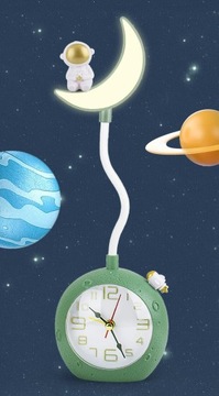 Будильник перезаряжаемая светодиодная настольная лампа прикроватный ночник отличный подарок для