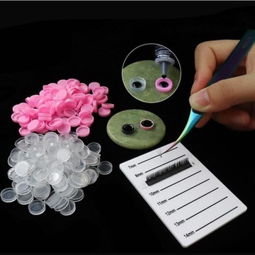 100 шт. Стаканчики с клеем для наращивания ресниц.