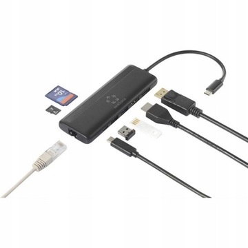 Док-станция USB C HUB АДАПТЕР HDMI Переходник USB-HDMI microSD
