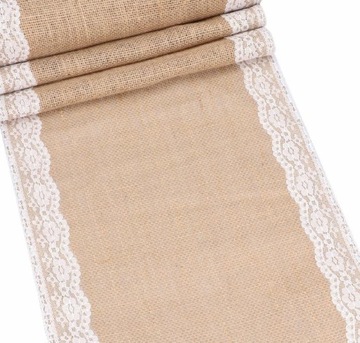 ДЖУТОВАЯ СТУПИНА С КРУЖЕВОМ, НАТУРАЛЬНЫЙ ДЖУТ, СВАДЕБНЫЙ СТОЛ