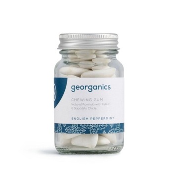 GEORGANICS Naturalna guma do żucia w pojemniku mięta pieprzowa 30 szt.