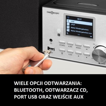 Wieża stereo radio DAB+/FM CD BT USB pilot