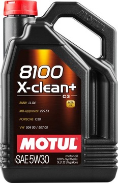 MOTUL 8100 X-CLEAN+ 5W30 5L VW 504 00 / 507 00