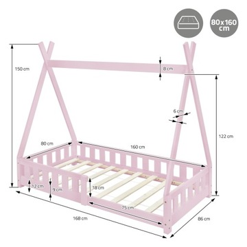 Детская кроватка с защитой от выпадения
