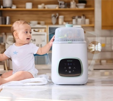MOMCOZY BS003-GW10NB-A Мойка и стерилизатор для бутылочек KleanPal Pro White