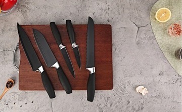 NOŻE KUCHENNE ZESTAW KOMPLET NOŻY W BLOKU STOJAK 15 EL. OBIERACZKA NOŻYCZKI