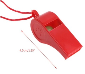 Пластиковый спортивный свисток на шнурке, 5 шт.