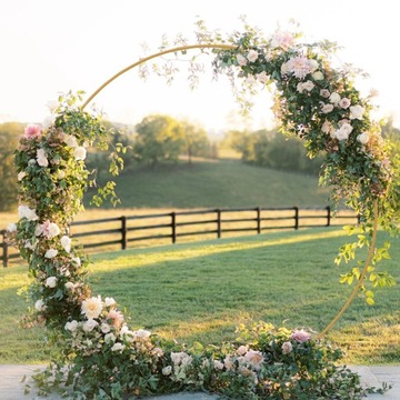 РАМА ПОДСТАВКА КОЛЕСО ШАР ОБОД ЗОЛОТОЙ МЕТАЛЛ 2М СВАДЬБА СВАДЬБА СТЕНА