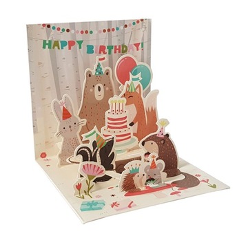Kartki urodzinowe 3D KARTKA Zwierzątka Urodziny