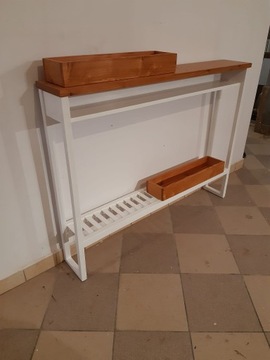 КОНСОЛЬНЫЙ стол 120х20 х90 ЯЩИК + ажурная полка
