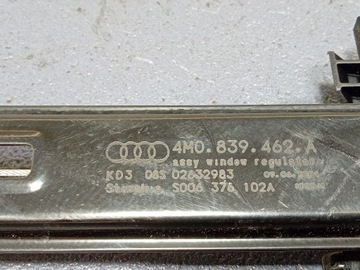 AUDI Q7 II 4M ZVEDÁK OKNO ZADNÍ PRAVÝ 4M0839462A