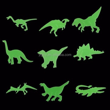 DINOZAURY Naklejki FLUORESCENCYJNE świecą