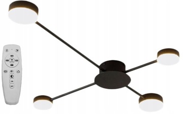LAMPA SUFITOWA NOWOCZESNA BLACK PLAFON 4 LED PILOT