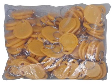 Brelok TAG RFID Unique 125kHz EM4100 do ZAMKA DOMOFONU żółty 100 sztuk
