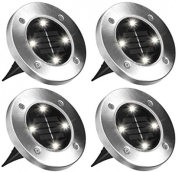 Lampki LED SOLARNE GRUNTOWE OGRODOWE 4 SZT