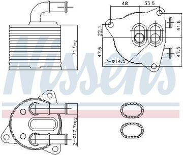 CHLADIČ OLEJE PŘEVODOVKY ŘAZENÍ 91286 NISSENS VOLVO