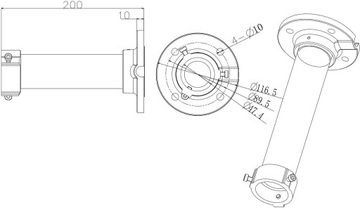 ПОТОЛОЧНОЕ КРЕПЛЕНИЕ КАМЕРЫ DS-1661ZJ Hikvision