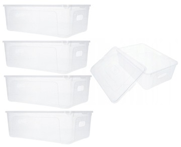 4x PUDEŁKO POJEMNIK ORGANIZER NA BUTY Z POKRYWĄ