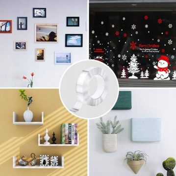 Двусторонняя монтажная лента NANO, многоразовая, водонепроницаемая, прочная, 10 м