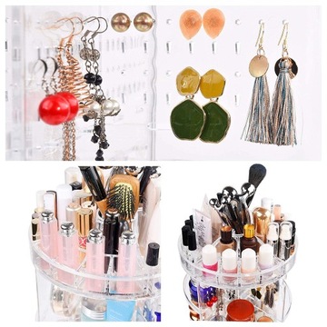 Поворотный органайзер для косметики, акриловых украшений.