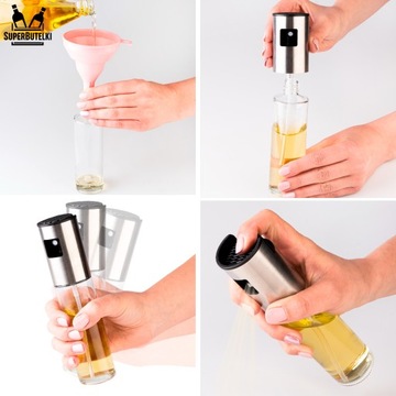 SPRYSKIWACZ DO OLEJU OLIWY OCTU DOZOWNIK NA OLIWĘ OLEJ ZE STALI NIERDZEWNEJ