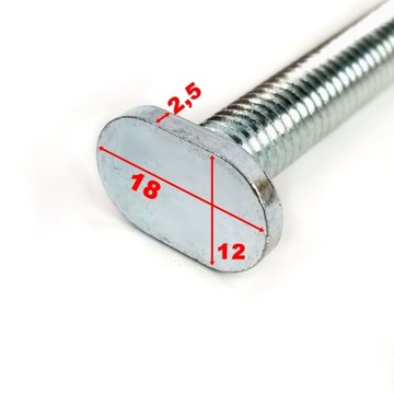 1 szt. śruba typu T M8 gwint 50mm