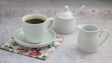 Набор сахарница с белым молочником для чая