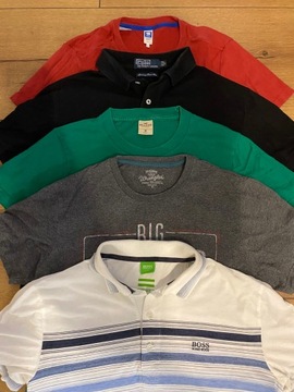 Мужские футболки Boss Armani Hollister Hilfiger Polo Cavalli Guess 108 штук