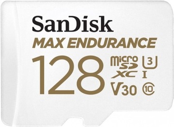SanDisk Max Endurance microSDXC 128 ГБ, класс 10 U3 + адаптер