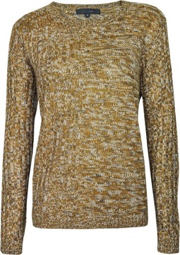 New Look Damski Brązowy Sweter Kolory Kobiecy Sweterek Melanż Plus Size 46