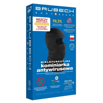 Термоактивная дышащая антивирусная подшлемник Brubeck L/XL