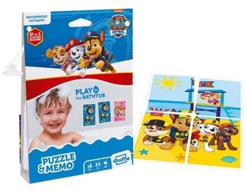 PSI PATROL 2W1 PUZZLE + GRA MEMO do kąpieli