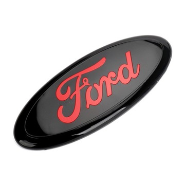 Emblemat znaczek przód samochodu logo Ford czarny 22.5*8.9cm