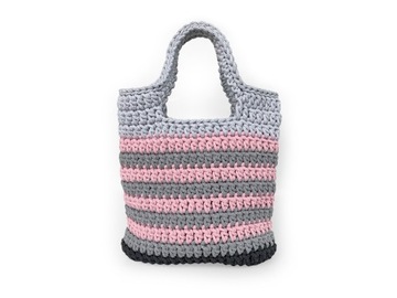 TORBA TOREBKA NA RAMIĘ Z BAWEŁNY HANDMADE KOLORY