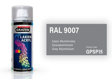 AKRYLOWY LAKIER W SPRAYU SZARY ALUMINIOWY RAL 9007