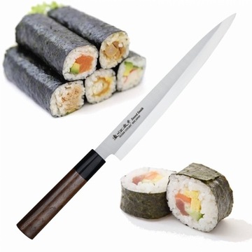 Satake Kenta Walnut Japoński Nóż Kuchenny Yanagi Sashimi Do Sushi 21cm