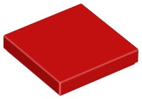 Lego 3068b płytka tile 2x2 czerwony / Red 10 szt N