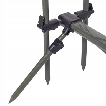 ZESTAW STOJAK NA 3 WĘDKI + 2X SYGNALIZATOR GRUNT 8LED+ 2X SWINGER LED