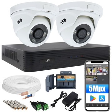 Zestaw do monitoringu 2 kamer 5Mpx aplikacja