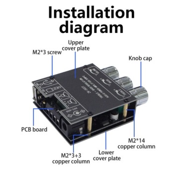 Модуль цифрового усилителя ZK 302T Bluetooth 5.1 TPA311D2 Chip 2.0 QA