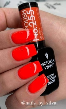 Lakier hybrydowy Victoria Vynn 255 Brick Red neon, 8 ml